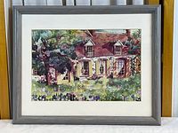 Front view of framed print showing image, mat and frame