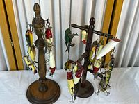 Full view of both stands laden with multiple lures