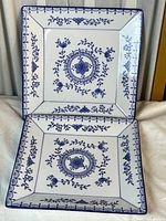 Front view showing both square plates and pattern