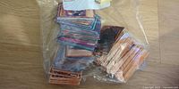 Bag of stacked Yu-Gi-Oh! cards showing quantity and mixed colours