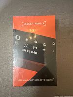 Front of sealed Ledger Nano X retail box