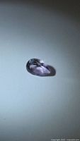 Pear-cut amethyst angled view
