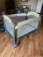 Overall view of Evenflo playard assembled