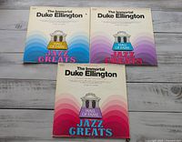 Front jackets of the three Duke Ellington LPs