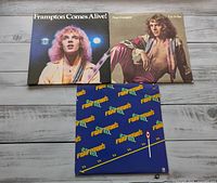 Front covers of Frampton Comes Alive, I’m in You, Frampton’s Camel
