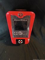 Front view of Chaotic UnderWorld electronic scanner showing screen, controls, and logo