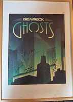 Front view of framed, autographed Big Wreck “Ghosts” art print