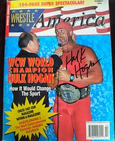 Front cover of Summer 1994 Wrestle America magazine with Hulk Hogan image, visible autograph