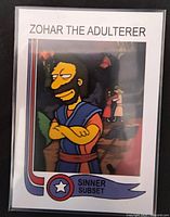 Front of Zohar The Adulterer trading card in sleeve