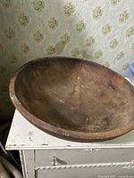 Top view of interior showing wear and shape