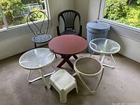 Group shot showing all furniture and accessories