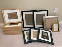 All 12 frames grouped showing colors and sizes