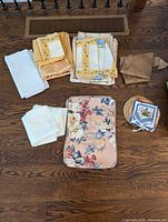 All linen pieces laid out showing variety