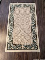 Top view of full rug showing pattern and colors