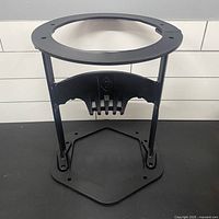 Overall view of Habit Garden log splitter showing top ring, uprights and hexagonal base