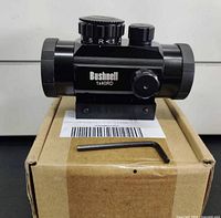 Bushnell 1x40RD sight on box with hex key visible