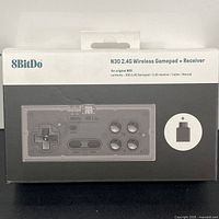 Front of unopened 8BitDo N30 2.4G Wireless Gamepad + Receiver retail box