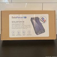 Boxed SoloForce solar power bank package front