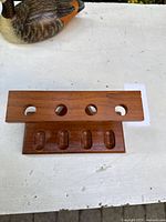 top view showing four round stem holes and bowl rests