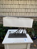 Full view of lamp with shade