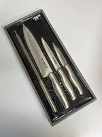 Front view of sealed Devonport 4-piece cutlery set