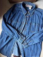 Bill Blass denim shirt front view