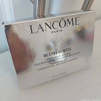 Front view of boxed Lancome Blush Subtil powder blush 5.1 g