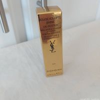Boxed YSL Rouge Volupté Shine lipstick front view