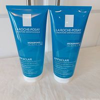 Front view of two sealed La Roche-Posay Effaclar Purifying Foaming Gel 200ml tubes