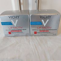 Front view of two sealed Vichy Liftactiv cream boxes