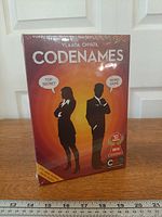 Front of sealed Codenames box showing title and artwork