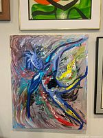 Front view of full painting on wall