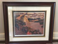 Front view of framed JEH MacDonald print