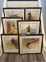 Group shot of all six framed prints