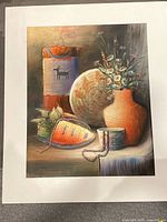 Full view of framed painting