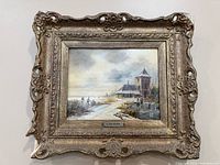 Front view of framed painting