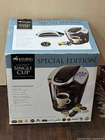 Retail box front displaying Keurig Special Edition brewer