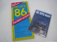 Front covers of booklet and site map