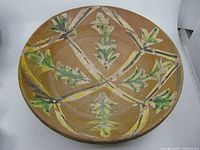 Top view showing interior painted design and overall condition