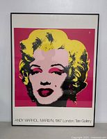 Full view of framed Marilyn poster print