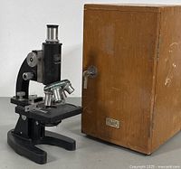Microscope and case front view