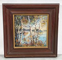 Full view of framed painting