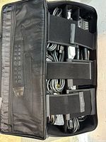 Open Lowel soft case showing organized light kit and cables