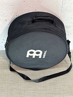 Meinl black padded round gig bag with handle and strap