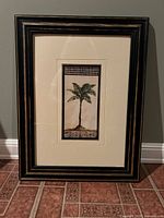 Full view of framed palm tree print