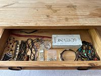 Drawer overview showing all jewelry pieces