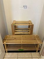 Front view of both wooden racks