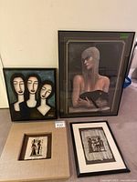 Group shot of all four framed art pieces