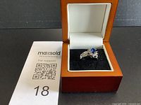 Ring in presentation box, front view
