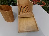 Utensil holder and bread slicer overview